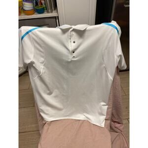 Adidas White And Blue Puremotion Cool Max Polo Shirt Size XL